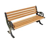 Panca da esterno in alluminio pressofuso, sedia da parco per il tempo libero con schienale, per giardino, quadrato e comunità, design artistico in ferro resistente, perfetta per rilassarsi all'aperto