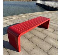 Panca da esterno in metallo per giardino, portico e parco, panca nera da parco, elegante e piccola, perfetta per giardini e giardini, design resistente alle intemperie