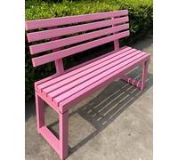 Panca da esterno in metallo resistente alle intemperie, per prato, veranda, parco e cortile, design elegante e robusto per tutte le condizioni atmosferiche