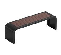 Panca da esterno senza schienale, telaio in acciaio resistente, supporta 499 kg, resistente alle intemperie, per patio, giardino, cortile, portico, ingresso