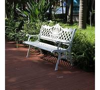 Panca da esterno - Struttura in alluminio pressofuso resistente, design classico per giardino, parco, portico, cortile e prato