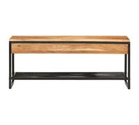 Panca da Giardino 110x35x45 cm Legno Massello di Acacia e Ferro