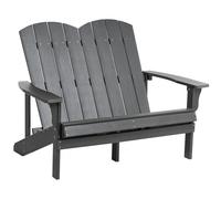Panca da giardino 2 posti Loveseat Plastica Legno Mobili da giardino Tradizional