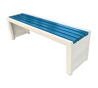 Panca da giardino a 2 posti, resistente alle intemperie, 1,5 m, struttura in legno e metallo, elegante panca da parco, per patio, balcone e cortile, supporta fino a 220 kg, disponibile in 17 colori
