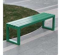 Panca da giardino all'aperto per ospedale scuola plaza 2-3 persone portico backless panca struttura in metallo, patio a doghe del parco, patio a doghe del prato, portico anteriore del prato inglese