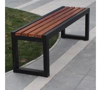 Panca da giardino all'aperto per ospedale scuola plaza 2-3 persone portico backless panca struttura in metallo, patio a doghe del parco, patio a doghe del prato, portico anteriore del prato inglese