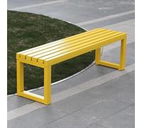 Panca da giardino all'aperto per ospedale scuola plaza 2-3 persone portico backless panca struttura in metallo, patio a doghe del parco, patio a doghe del prato, portico anteriore del prato inglese