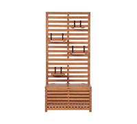 Panca da giardino con mensole e pannello in legno di acacia 80 cm