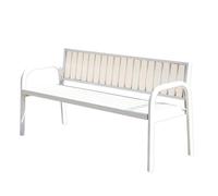 Panca da giardino con schienale e braccioli, design a doghe resistenti, per il comfort del patio e del parco