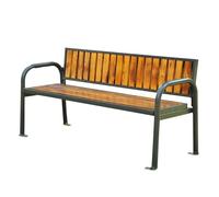 Panca da giardino con schienale e braccioli, design a doghe resistenti, per il comfort del patio e del parco