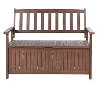 Panca da Giardino con Vano Contenitore in Legno di Acacia Scuro 120 cm