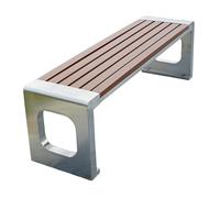 Panca da Giardino da Esterno 3 Posti Addensamento Acciaio Inossidabile Panchina Del Parco Sedie da Giardino Panchina di Strada Portata 500kg per Balcone, Terrazzo, Esterno, Giardino(150x40x45cm)