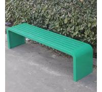 Panca da giardino in acciaio inox, non richiede montaggio, resistente alle intemperie (verde, 120 x 40 x 45 cm)