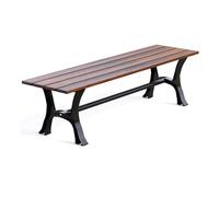 Panca da giardino in ghisa e acciaio per 2-3 persone, carico massimo 300 kg, mobili da esterno per patio, cortile, prato, parco, seduta da 120 cm, perfetta per rilassarsi