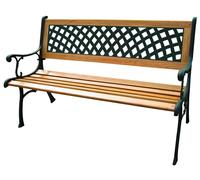 Panca da Giardino in Legno e Ghisa 52x125x74 cm Ranieri Rombo
