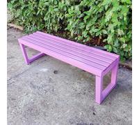 Panca da giardino in legno e metallo, resistente alle intemperie, capacità 500 kg, ideale per parco, prato, terrazza, cortile, scuola, 100 cm di lunghezza