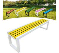 Panca da giardino in legno, per esterni, 2-3 posti, con protezione dalla corrosione e dalla ruggine, vernice ecologica, ideale per giardini, balconi, parchi e negozi, 100 x 40 x 45 cm