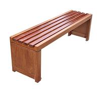 Panca da giardino in legno resistente alle intemperie, perfetta per veranda e parco, 120 cm, colore: marrone