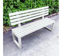 Panca da giardino in metallo con schienale, capacità di carico 500 kg, perfetta per patio, portico, cortile, parco e ingresso, elegante seduta rosa, 120 cm