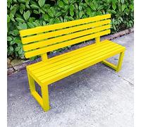 Panca da giardino in metallo con schienale, robusta panca da giardino per veranda, cortile, parco, ingresso, capacità 500 kg, 120 cm, elegante design rosa