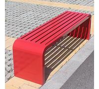 Panca da giardino in metallo per esterni, in acciaio inox, resistente alle intemperie, non richiede montaggio, 120 x 40 x 45 cm, perfetta per giardini e patii