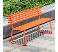Panca da giardino in metallo per uso esterno, mobili da patio, capacità di carico 100 kg, resistente alle intemperie, elegantemente progettata per giardino, terrazza, veranda e parco