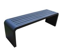 Panca da giardino in metallo, resistente alle intemperie, 100/120/150/180 cm, per tutte le stagioni, per giardino e portico, senza schienale