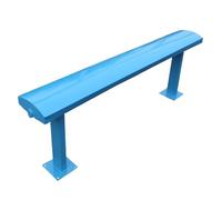 Panca da giardino in metallo resistente alle intemperie per 3-4 persone, senza schienale, perfetta per balcone, patio o parco - blu (120 x 22 x 45 cm) soluzione ideale per sedersi all'aperto