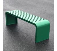 Panca da giardino in metallo resistente alle intemperie sedia da giardino durevole panca da parco senza schienale, perfetta mobili da patio per cortile e terrazza, nessun montaggio necessario