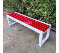 Panca da giardino in metallo resistente alle intemperie, seduta resistente per mobili da esterno, capacità 400 kg, perfetta per giardino, balcone e patio (dimensioni: 150 x 40 x 45 cm, colore: A2)