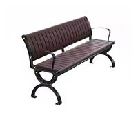 Panca da giardino in metallo resistente con schienale e braccioli, per tutte le stagioni, per parchi, portici e chiese, design resistente allo sbiadimento, ideale per il relax