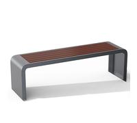 Panca da giardino in metallo resistente, resistente alle intemperie e design senza schienale, ideale per veranda, patio, posti a sedere all'aperto nel parco