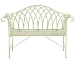 Panca da giardino in metallo verde 130 cm Milazzo