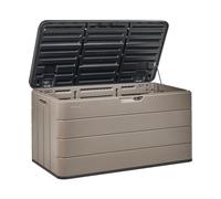 Panca da giardino in plastica marrone per esterni 116 x 60 cm Milies