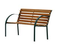 Panca da giardino Parco - in acciaio e legno - 80 x 62 x 122 cm - Garden Friend