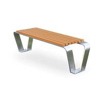 Panca Da Giardino Panca esterna Panca da giardino esterna Panca da giardino pastorale in acciaio inox Sedia lunga da esterno in plastica di legno Paesaggio all'aperto Sgabello da esterno in legno Pan