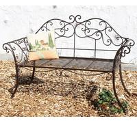 Panca da Giardino pancare 111183 2 Marrone Metallo Ferro battuto Seduta