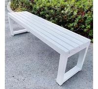 Panca da Giardino Panchina lo Sgabello in Tubo di Acciaio Zincato ha una Buona Stabilità ed e Adatto for Portici Terrazze Giardini Prati e Balconi(White,120cm/47in)
