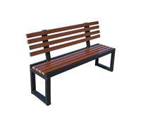 Panca da giardino per esterni, 100 x 40 cm, comoda seduta per parchi, centri commerciali, palestre, elegante panca in legno per rilassarsi e decorare il giardino