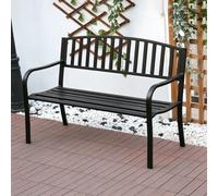 Panca da giardino per esterni con robusta e resistente struttura in metallo