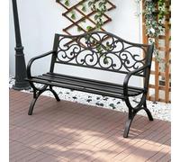 Panca da giardino per esterni con robusta e resistente struttura in metallo