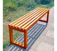 Panca da giardino per esterni, con struttura in metallo, per 2-3 persone, seduta a doghe per tutte le condizioni atmosferiche, per parco, patio, prato, cortile e scuola