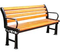 Panca da giardino per esterni, impermeabile, in ghisa e pino, 150 cm, panca da conversazione per spazi esterni, resistente, ideale per giardini e patii