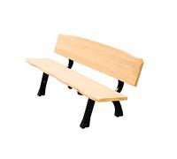 Panca da giardino per esterni, panca da giardino a 3 posti, in legno massiccio anticorrosivo, panca da picnic con schienale, terrazza, ristorante, può sostenere un carico di 453,6 kg (con schienale