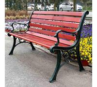 Panca da giardino per esterni, panca da giardino in metallo resistente, design senza schienale resistente alle intemperie per parchi giochi, giardini e spazi pubblici