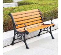 Panca da giardino per esterni, panca da giardino in metallo resistente, design senza schienale resistente alle intemperie per parchi giochi, giardini e spazi pubblici