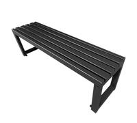 Panca da giardino per esterni, resistente alle intemperie, per 2-3 adulti, in ferro battuto, con schienale scoperto, capacità 400 kg, disponibile in 11 colori, perfetta per portico e ingresso, 150 cm