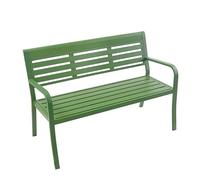 Panca da giardino per esterni, sedia da salotto in metallo antiruggine con schienale e braccioli, mobili da patio durevoli per il relax di prato, cortile e parco