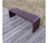 Panca da giardino per tutte le stagioni, resistente alle intemperie, per 2 posti a sedere in metallo, per veranda, cortile, parco (marrone chiaro, 180 cm)