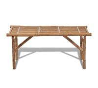 Panca da Giardino Pieghevole 118 cm in Bambù, Panchina Portatile con Schienale per Esterno, Seduta Ripiegabile Terrazzo Balcone e Giardino, Mobile Leggera Resistente e Stabile per Relax Decorazione